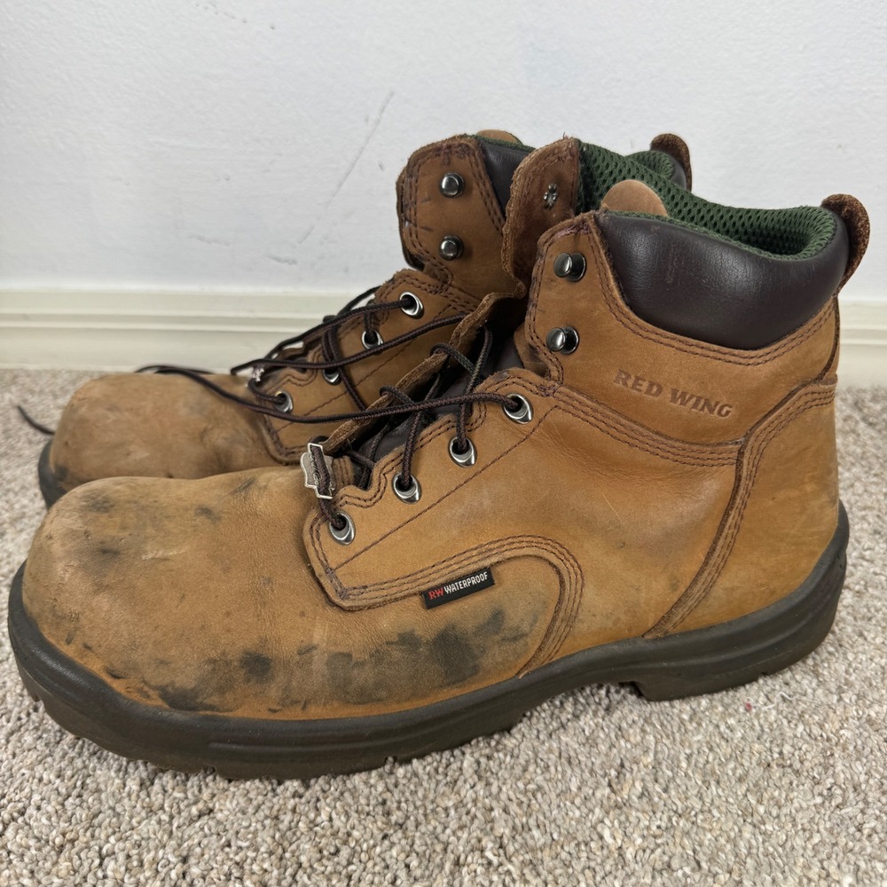 Red Wing 2240 King Toe Waterproof Safety Toe Work Boots Mens 13 D Tan Leather
